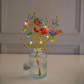 Colourful Blossoms in Crystal Vase